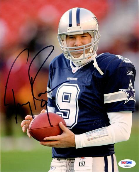 tony romo signed photo|tony romo football card.